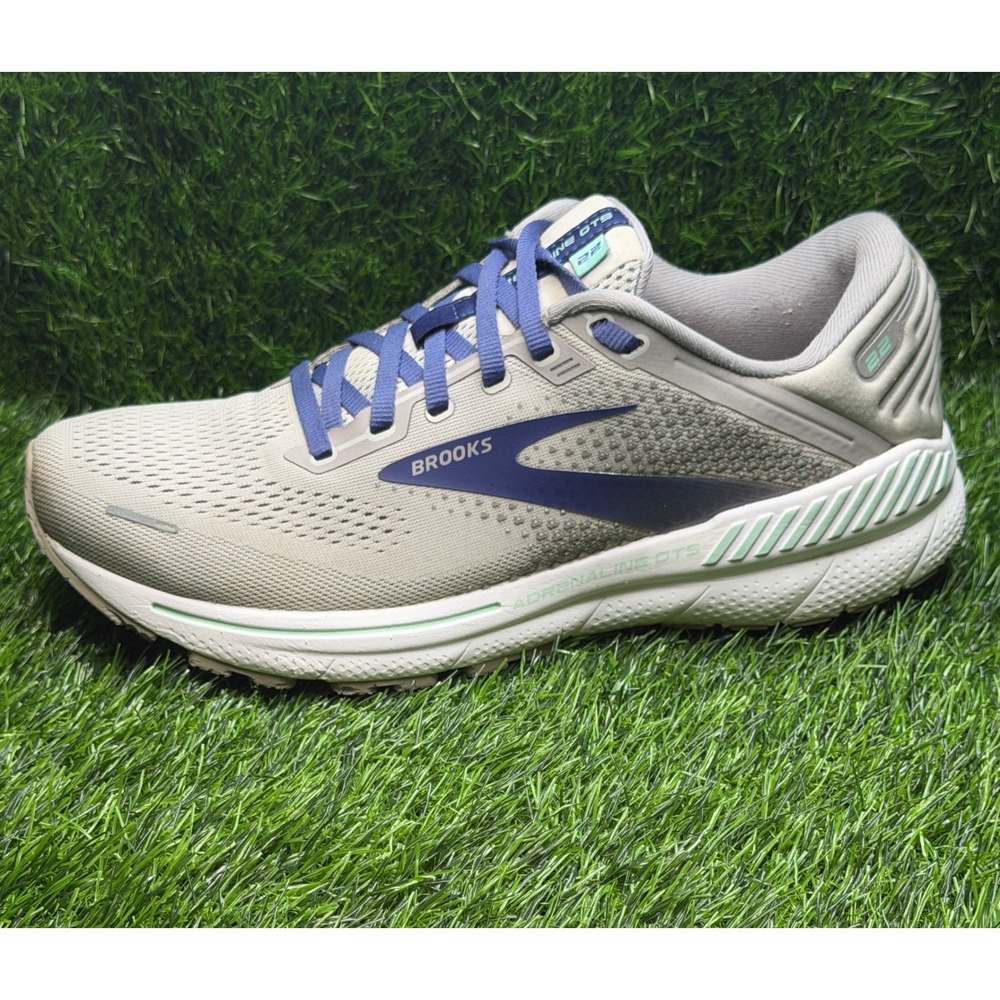 Brooks Adrenaline GTS 22 Womens Running Shoes Oyster Blue Glass Size 11